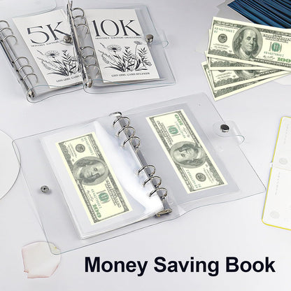 12-Month Money Savings Challenges Book with Envelopes, Money Saving Binder, Money Binder for Cash Saving