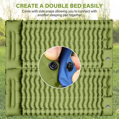 Camping Sleeping Pad, Ultralight Camping Mat with Pillow