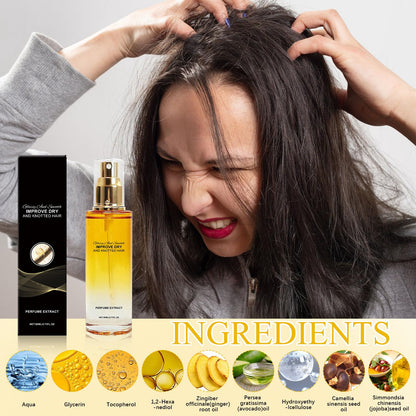 Hair Oil Spray with Shea Butter and Jojoba Oil Detangling, Styling and Moisturizing 2.7 fl oz