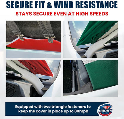 Mexico Flag Car Hood Cover 63"x47"Universal Fit for Cars, SUVs, or Pickup Trucks