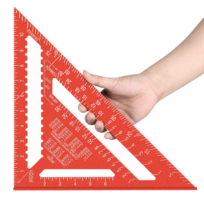 Aluminum 12-inch Rafter Square Professional Carpenter Measuring Layout Tool
