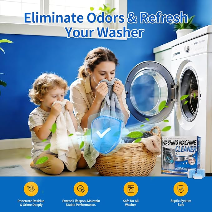 Washing Machine Cleaner Tablets - Deep Cleans & Descaler
