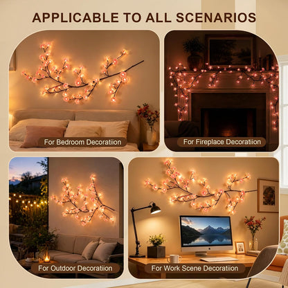 LED Tree Branch Lights for Wall 5.25 FT 72 LEDs Cherry Blossom Lights