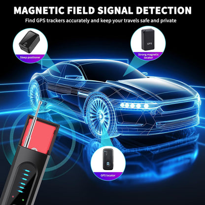 Upgraded Hidden Camera & Bug Detector, 6-Level Sensitivity GPS Signal Scanner