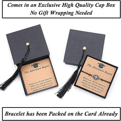Unique Grad Cap Box 2026 Graduation Gifts for Her/Him - Adjustable Unisex Bracelet