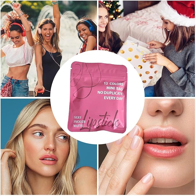 12-Color Matte Capsule Lipstick Set – Waterproof and Long-Lasting