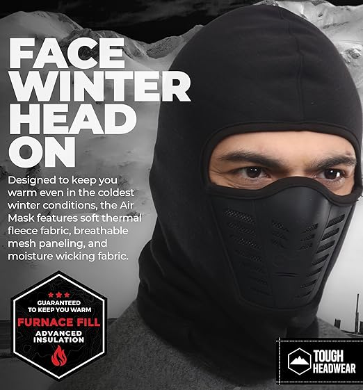Balaclava Cycling Mask, Fleece Thermal Face Mask — Helmet-Compatible Ski Accessory