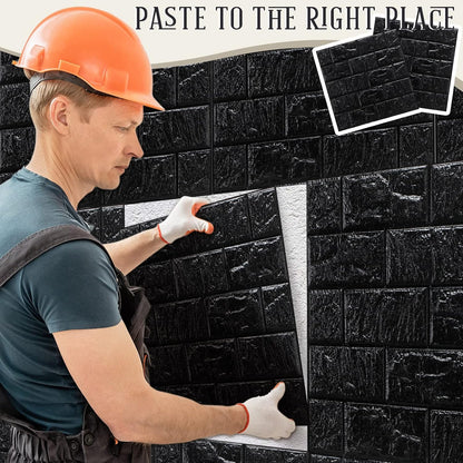 10Pcs 3D Wall Panels Peel and Stick Foam Brick Wallpaper Printable