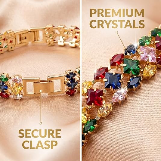 Women's Tennis Bracelet, Heart-Shaped Diamond Cuban Chain