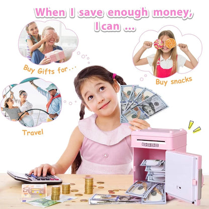 Electronic Piggy Bank ATM Machine Money Safe