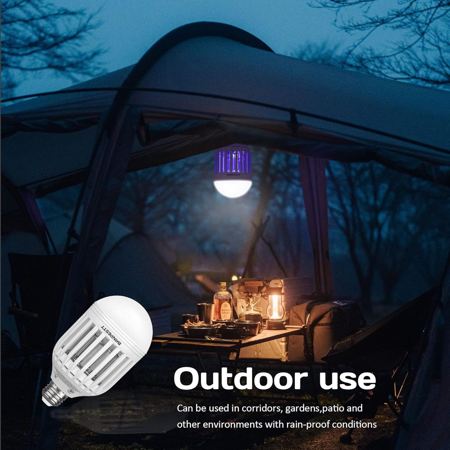 2 PCS Bug Zapper Light Bulb 2-in-1 Indoor Mosquito Zapper Gnat Trap
