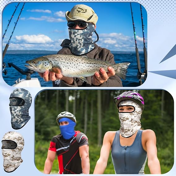 3PCS Balaclava Ski Mask, Motorcycle Summer Thin Cooling UV Protection