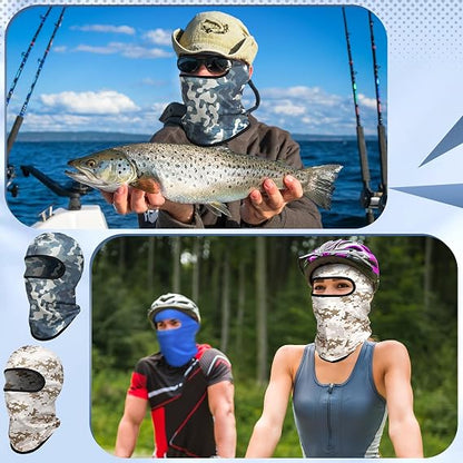3PCS Balaclava Ski Mask, Motorcycle Summer Thin Cooling UV Protection