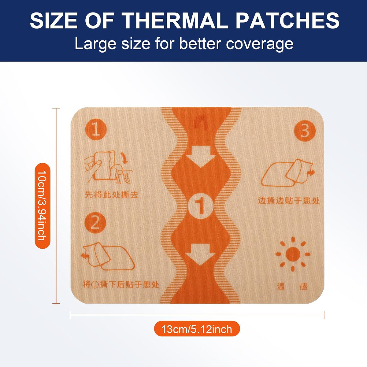 14Pcs Herbal Heat Patches, Long Lasting Deep Soothing Warmth Patches, for Back, Neck, Shoulder, Muscle and Joint