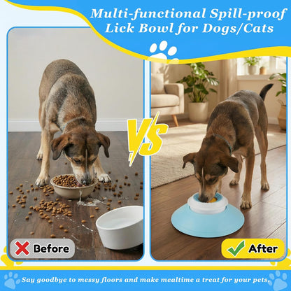 Dog Lick Toy, Slow Feeder & Anxiety Relief Licking Mat for Dogs and Cats, Non-Slip Suction Cup