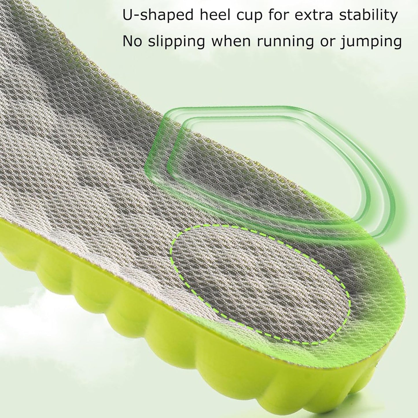 2 Pair Height Increase Insoles for Men Wowen-4D Cloud Technology Insole-Super Soft