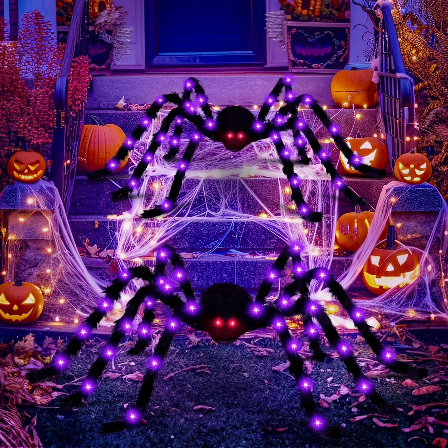 Halloween Outdoor Decorations Giant Spider Large Spider for Yard Lawn