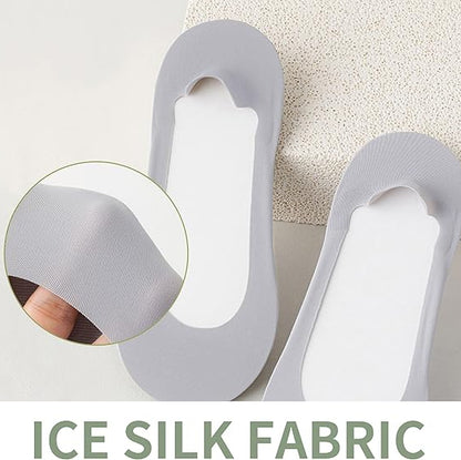 6Pairs No Show Socks Womens Cushioned Anti-Slip
