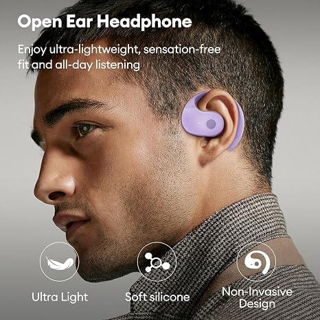 Open Ear Buds Headphones Bluetooth 5.4,Bone Conducting Air Bone Conduction Headphones