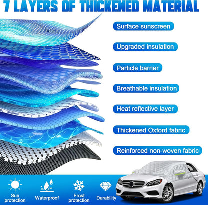 Car Windshield Protector Cover, Waterproof for Snow Ice Frost Dust Rain