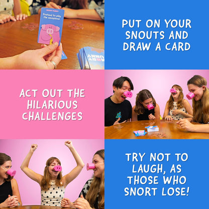 Snort Funny – The Oinkcredible You Laugh You Lose Party Game | Family Games for Kids and Adults