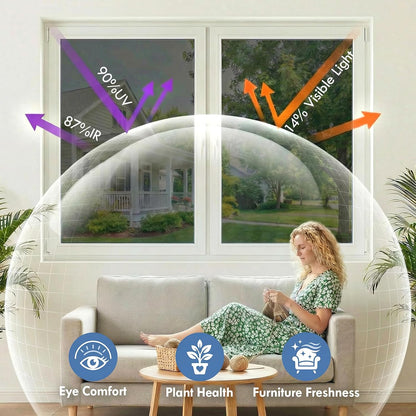 Window Heat Insulation Privacy Film 99% UV Protection Heat Control