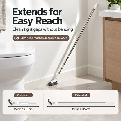 2PACK Telescopic Long Handle Crevice Cleaning Brush for Narrow Gaps