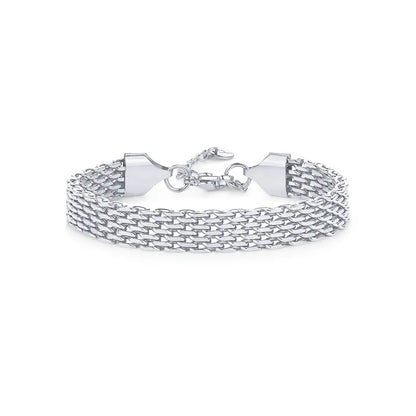 Plated Chunky Chain Adjustable Bracelet for Women | Stainless Steel Lightweight Trendy Chain Bracelet