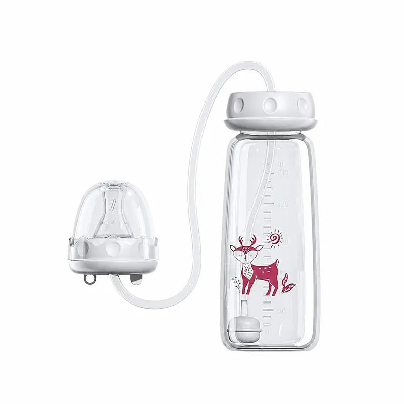 3-in-1 Baby Feeding Bottle 240ml – Adjustable Flow Silicone Nipple