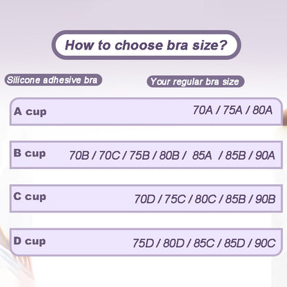 1 Pair Silicone Sticky Bra -Strapless with Nipple Cover & Storage Board