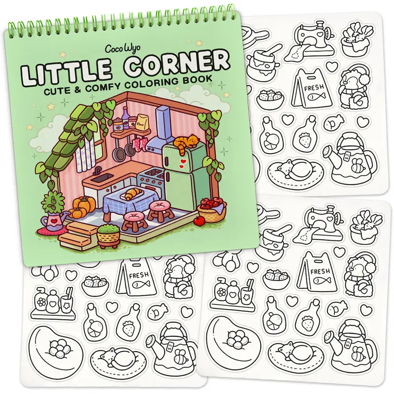 Coloring Book (Spiral Bound) & Sticker Set