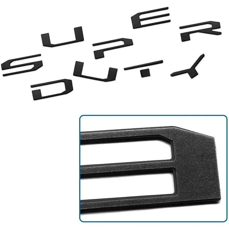 For 2017- 2022 Models ONLY!3D Raised Super Duty Insert Letter Emblem Decal