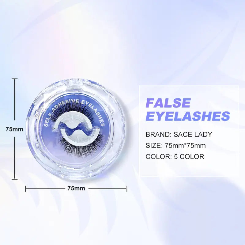 Self Adhesive Eyelashes Reusable Thick & Natural Style Lashes, Waterproof, Reusable, Glue-Free