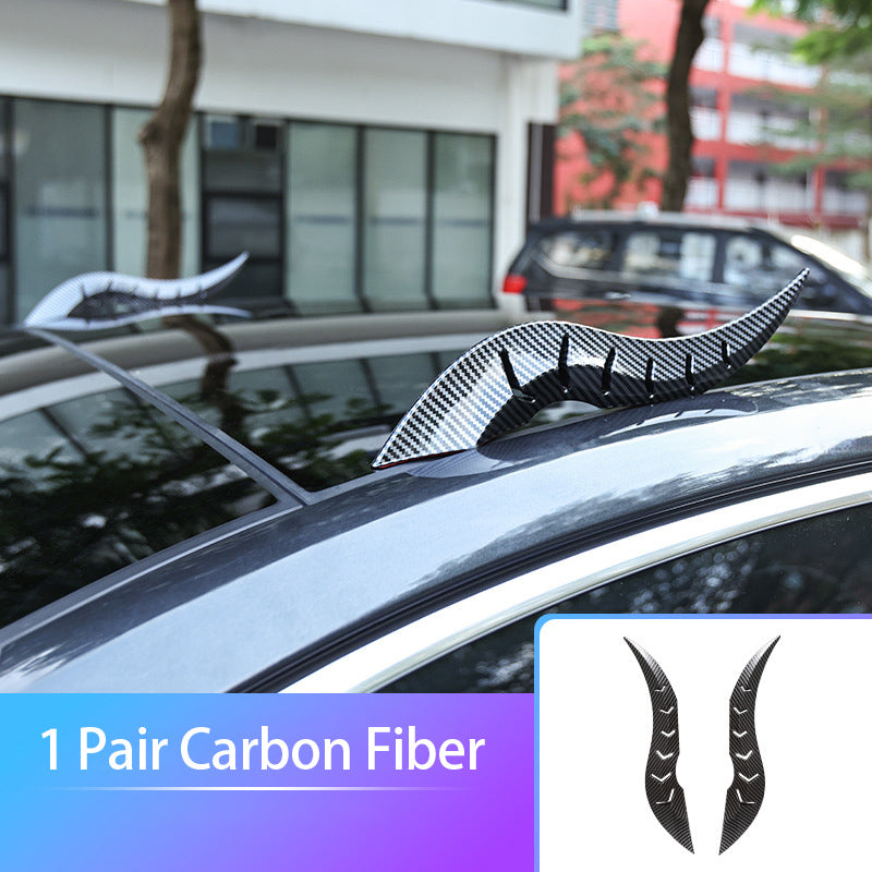 1 Pair Car Roof Dragon Horns Modification