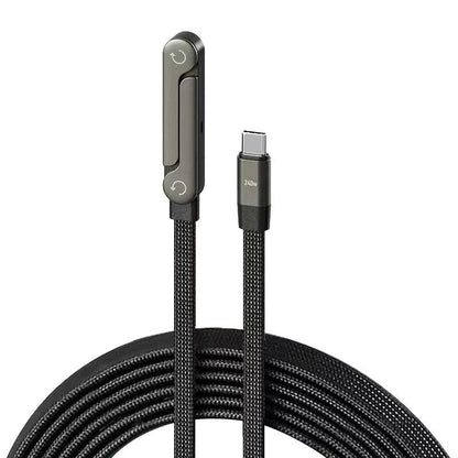 1.5M Sideways Phone Charger, 240W Fast Charging Cable, Invisible Stand Charging Cable