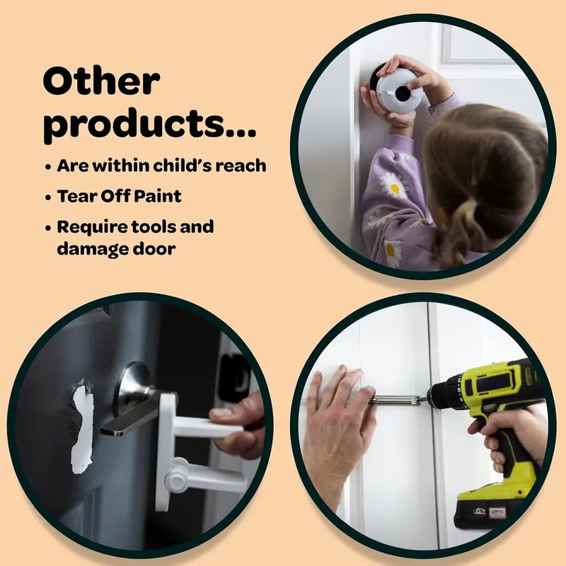 The Snap-On Door Lock Kids Safety Locks Child Proof