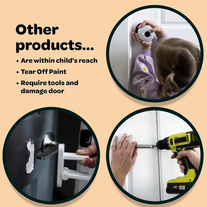 The Snap-On Door Lock Kids Safety Locks Child Proof