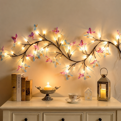 LED Flexible Vine Lights with Butterflies