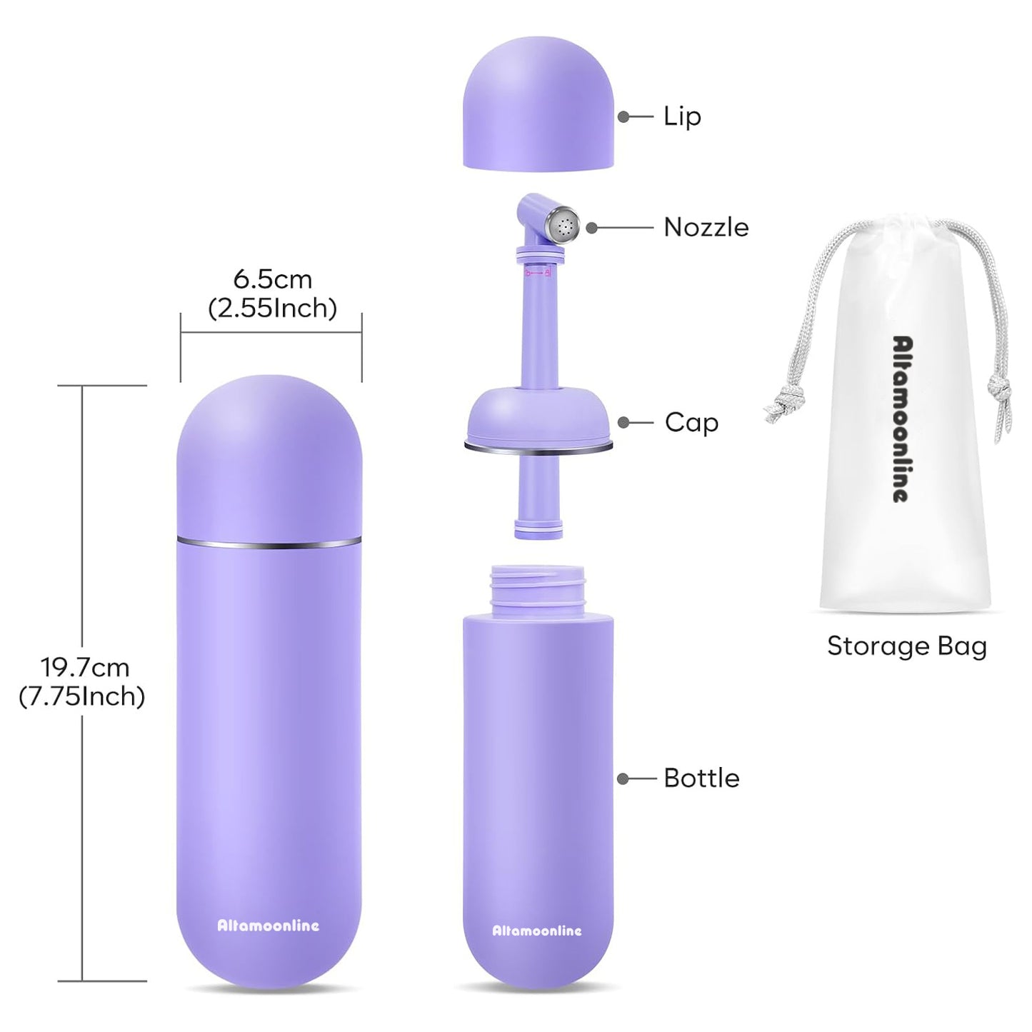 Portable Rinsing Bottle, Suitable for Various Nursing Care