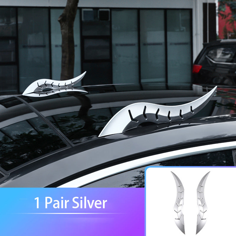 1 Pair Car Roof Dragon Horns Modification