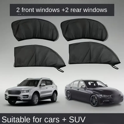 4-Piece Car Window Sunshade Set, Front & Rear Privacy Screens for Cars & SUVs