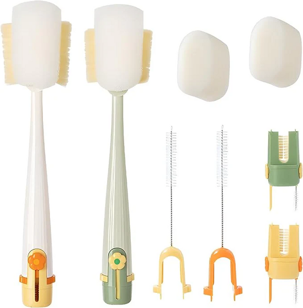 2Pcs 5 in 1 Multifunctional Portable Gap Cleaning Brush, Long Handle Multi-Function Insulation Cups Brushs