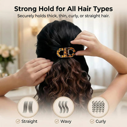 4Pcs Magnetic Hair Clips for Women - Strong Hold No-Slip Magnetic Flat Hair Clip