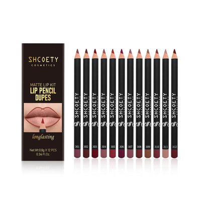 12 Colors Matte Lip Liner Set