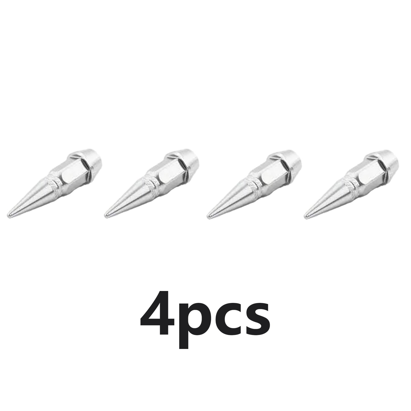 4PCS Dustproof Spiked Aluminum Tire Valve Stem Caps