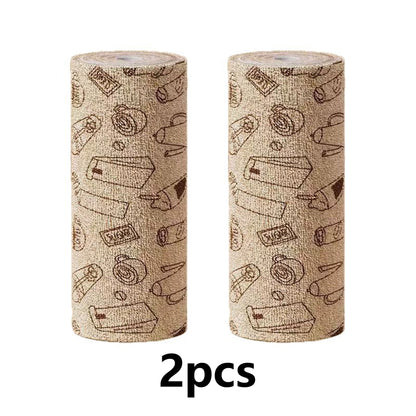 2Pcs Microfiber Cleaning Cloths - Reusable Kitchen Rolls for Wiping with High Absorbency
