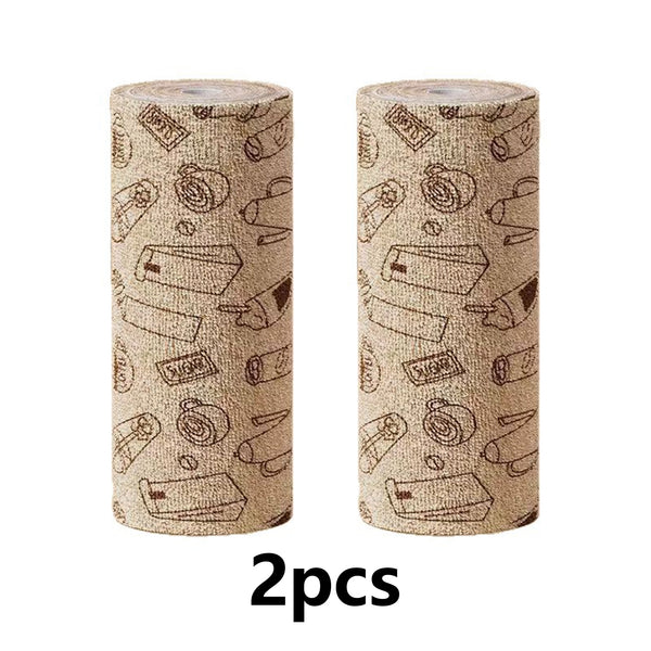 2Pcs Microfiber Cleaning Cloths - Reusable Kitchen Rolls for Wiping with High Absorbency
