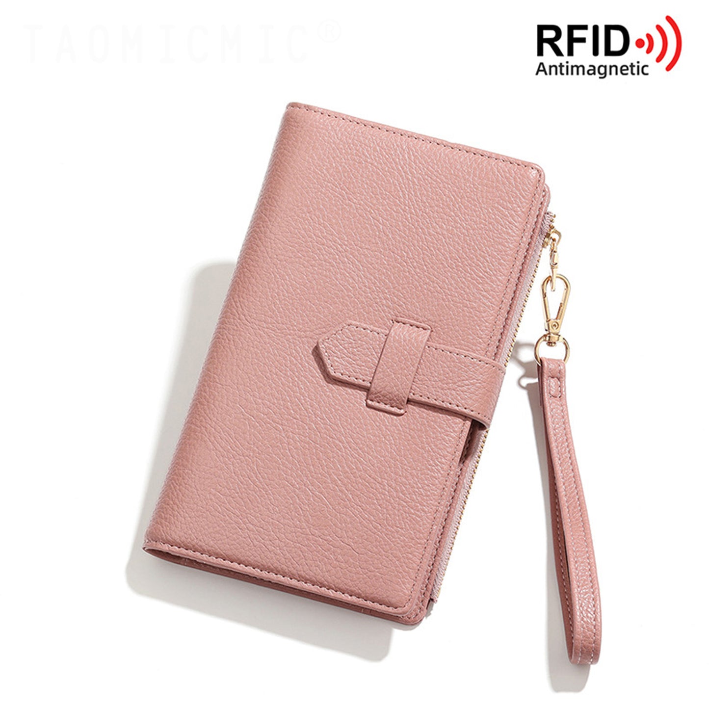 Family Passport Wallet RFID Blocking Large Capacity Credit Card Holder