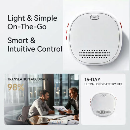 AI Smart Wearable Translator, 139 Languages Real-Time Voice Translation