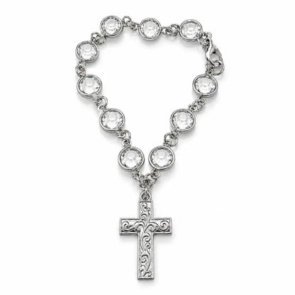 Faith-Inspired Crystal Cross Car Steering Wheel Charm